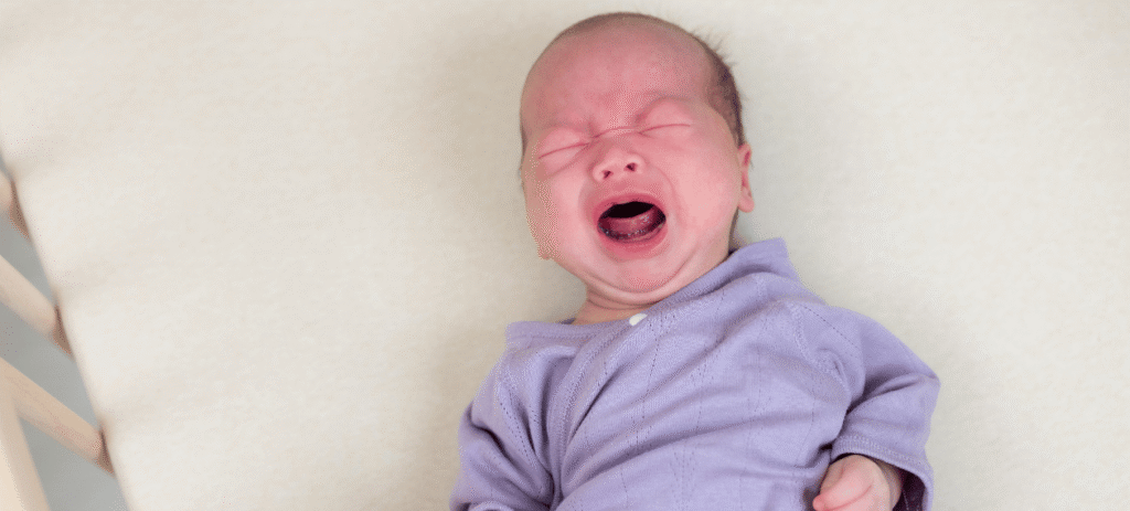 Crying baby who wakes after a short 30-minute nap